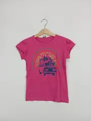 Vorschaubild 2 von Kinder T-Shirt Mädchen Pink Gr. 140 Casual mit Aufdruck