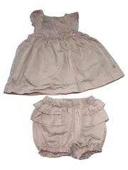 Vorschaubild 1 von Baby Set Kleid Shorts Mädchen Gr. 68 Rosa Baumwolle