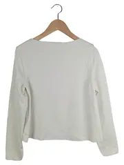 Vorschaubild 2 von Damen Langarmshirt Gr. 38/M Weiß Casual Business Basic