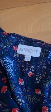 Vorschaubild 3 von Damen Wickelkleid Gr. S Blau Blumenmuster Rüschen Viskose