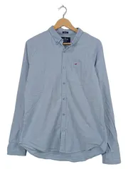 Vorschaubild 1 von Herren Hemd Langarm Baumwolle Blau Gr. L Casual Uni