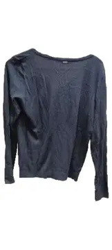 Vorschaubild 3 von Damen Pullover V-Ausschnitt Langarm Blau Gr. 34 XS