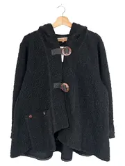 Vorschaubild 1 von Damen Winterjacke 36/S Schwarz Vintage Kapuze Wolle