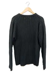 Vorschaubild 2 von Herren Pullover Gr. 48/M Blau Klassisch Rippstrick Baumwolle V-Ausschnitt