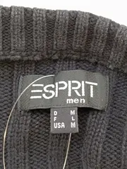 Vorschaubild 3 von Herren Pullover Gr. 48/M Blau Klassisch Rippstrick Baumwolle V-Ausschnitt