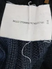 Vorschaubild 4 von Herren Pullover Gr. 48/M Blau Klassisch Rippstrick Baumwolle V-Ausschnitt