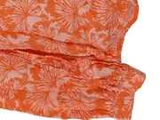 Vorschaubild 4 von Damen Bluse Gr. 34 Orange Blumenmuster Langarm Freizeit