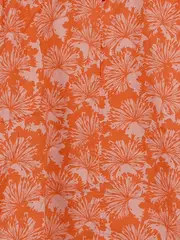 Vorschaubild 5 von Damen Bluse Gr. 34 Orange Blumenmuster Langarm Freizeit