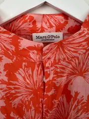 Vorschaubild 6 von Damen Bluse Gr. 34 Orange Blumenmuster Langarm Freizeit