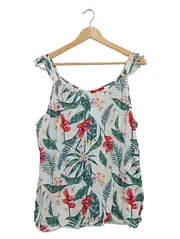 Vorschaubild 1 von Damen Top Gr. 32/XXS Ärmellos Floral Viskose Freizeit Sommer