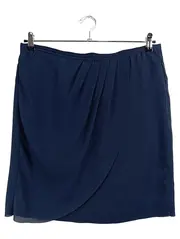 Vorschaubild 1 von Damen Wickelrock Gr. 42 Blau Elegant Minirock Polyester