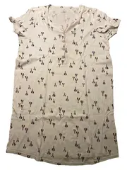 Vorschaubild 1 von Damen T-Shirt Kurzarm Grafik Weiß Gr. 34/XS Baumwolle