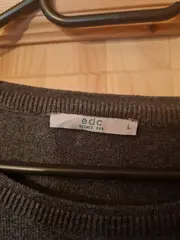 Vorschaubild 5 von EDC Damen Strickkleid Gr. 40/L Grau Baumwolle Viskose Freizeitkleid