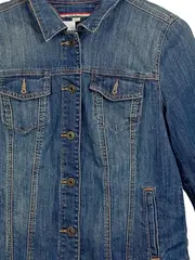 Vorschaubild 3 von Damen Jeansjacke Gr. M Blau Denim Klassisch Baumwolle