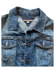 Vorschaubild 2 von Damen Jeansjacke Gr. M Blau Denim Klassisch Baumwolle