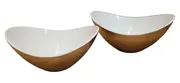 Vorschaubild 1 von Dekoschalen Set 2 Stück Keramik Braun Weiß Modern Schalen