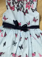 Vorschaubild 3 von Kinder Sommerkleid Gr. 134 Blau Schmetterlingsmuster Farbenfroh
