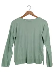 Vorschaubild 1 von BENETTON Damen Pullover Gr. XS Grün Casual Langarm Modal Rippstrick