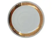 Vorschaubild 1 von Unterteller Keramik Weiß Goldrand 15 cm Klassisch