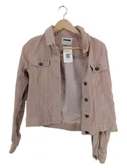 Vorschaubild 1 von Cordjacke Damen Rosa Baumwolle Gr. M Freizeit Jeansjacke Stil