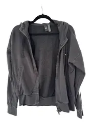 Vorschaubild 2 von Damen Trainingsjacke Kapuze Logo Print Grau S 36