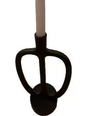 Vorschaubild 3 von Kerzenständer Metall schwarz modern 25cm mit Kerze