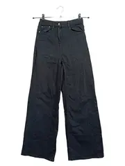 Vorschaubild 1 von Mädchen Jeans Wide Fit Gr. 158 Schwarz Wide Leg Hose