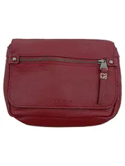 Vorschaubild 1 von Damen Umhängetasche Leder Rot Klein Casual Alltag Reißverschluss