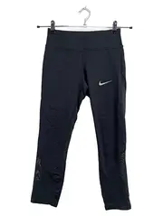Vorschaubild 1 von Damen Lauf-Leggings Tight Capri Schwarz Größe XS Mesh Running