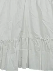 Vorschaubild 3 von Hemdblusenkleid Damen XL Weiß Baumwolle V-Ausschnitt Rüschen