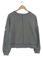 Vorschaubild 2 von Damen Pullover Gr. 36/S Grau Casual Sweatshirt Logo-Print