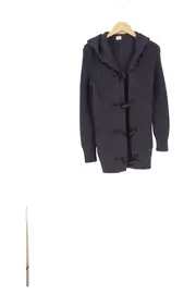 Vorschaubild 1 von Damen Strickjacke Kapuze Blau Gr. 32/XS Casual Klassisch