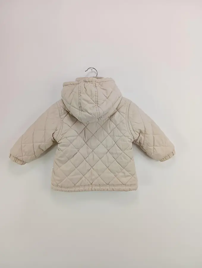 KANZ Kinder Steppjacke 80 Beige Klassisch mit Kapuze