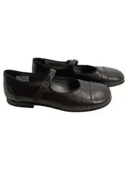 Vorschaubild 1 von Mädchen Mary Jane Schuhe Leder Dunkelbraun Gr. 32 Ballerinas