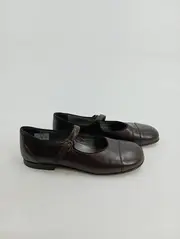 Vorschaubild 2 von Mädchen Mary Jane Schuhe Leder Dunkelbraun Gr. 32 Ballerinas
