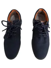 Vorschaubild 2 von Herren Schnürschuhe Halbschuhe Blau Gr. 42 Textil Leder Casual