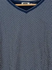 Vorschaubild 2 von Damen Pullover 3/4 Arm Blau Geometrisch Gr. XL