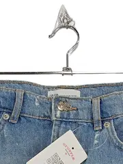 Vorschaubild 3 von Jeansrock Damen Gr. M Blau Destroyed Look Minirock Denim
