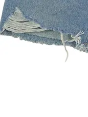 Vorschaubild 4 von Jeansrock Damen Gr. M Blau Destroyed Look Minirock Denim