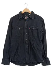 Vorschaubild 1 von Western Jeanshemd Herren Gr. M Schwarz Denim Hemd Langarm