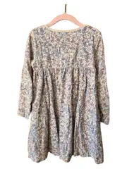 Vorschaubild 5 von Mädchen Freizeitkleid Blumenmuster Gr. 110 4-5 Jahre Beige