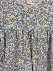 Vorschaubild 2 von Mädchen Freizeitkleid Blumenmuster Gr. 110 4-5 Jahre Beige