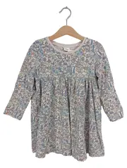 Vorschaubild 1 von Mädchen Freizeitkleid Blumenmuster Gr. 110 4-5 Jahre Beige