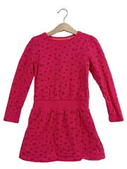 Vorschaubild 1 von Mädchen Freizeitkleid Blumenmuster Gr. 122 Pink Baumwolle