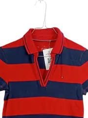 Vorschaubild 2 von Damen Polo Kleid Gestreift Rot Blau Gr. XS