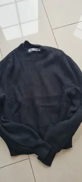 Vorschaubild 5 von Damen Pullover Schwarz Rippstrick Stehkragen Gr. M 38