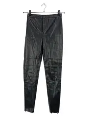 Vorschaubild 1 von Kunstleder Hose Damen Skinny Schwarz XS 32 High Waist Leggings