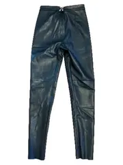 Vorschaubild 2 von Kunstleder Hose Damen Skinny Schwarz XS 32 High Waist Leggings