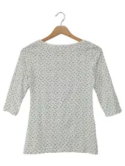 Vorschaubild 2 von Damen T-Shirt Gr. 34/XS Weiß Marienkäfer Muster 3/4-Arm Casual