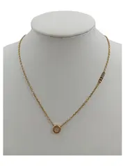 Vorschaubild 1 von Damen Halskette Anhänger Kristall Gold Kette 46cm Pavé